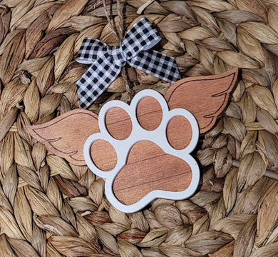 Personalized Angel Paw Ornament